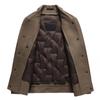 Men's Double-sided Nylon Wool Jacket Business Casual Lapel Goose Down Take-off Liner Cold-resistant Woolen Jacket