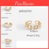 Trendy Women's Geometric Ring With 18k Gold Plating And Shimmering Zircon Stones Stylish And Adjustable