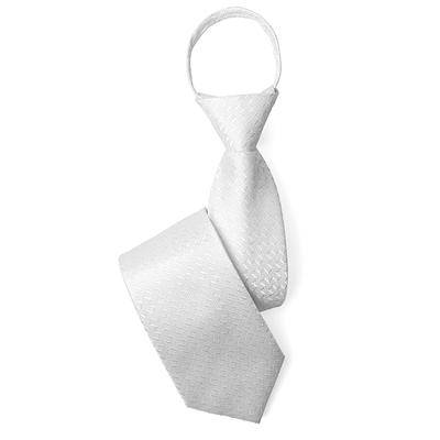 Easy To 30451 Block [M.H.A.] M.H.A.style Necktie, White, One-Touch, Silver, Wear, Wedding, Men's
