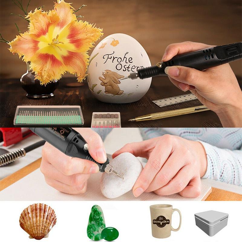 DIY Electric Nail Grinder Engraver Pen Nail Grinding Milling Mini Engraving Pen Rotary Drill Tool