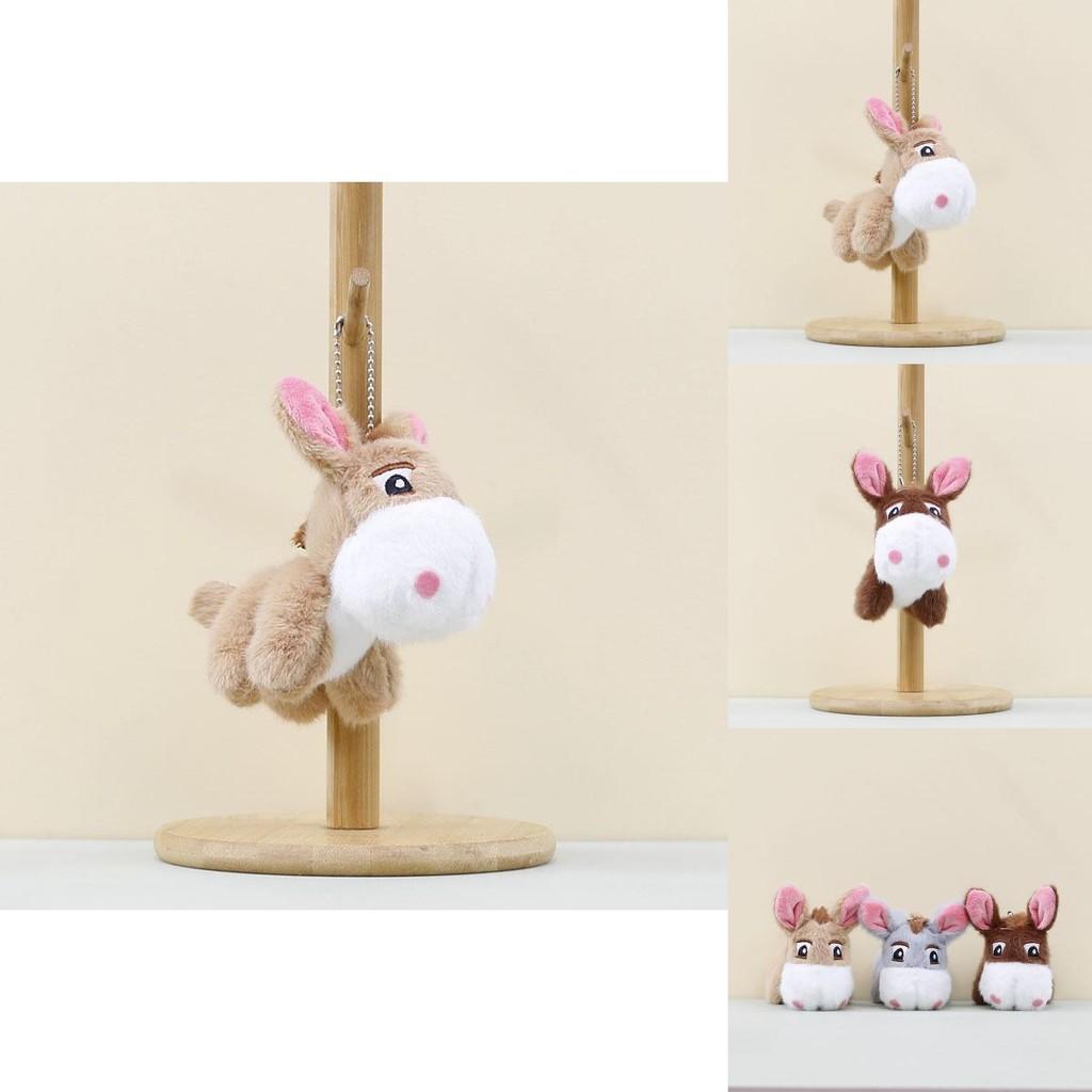 Adorable Plush Donkey Keychain Soft Animal Toy For Cute Bag Accessories And Gifts