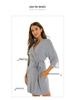 Plus Size Modal Cotton Lace Sleepwear - Women's Solid Color Loose Nightgown/Bathrobe