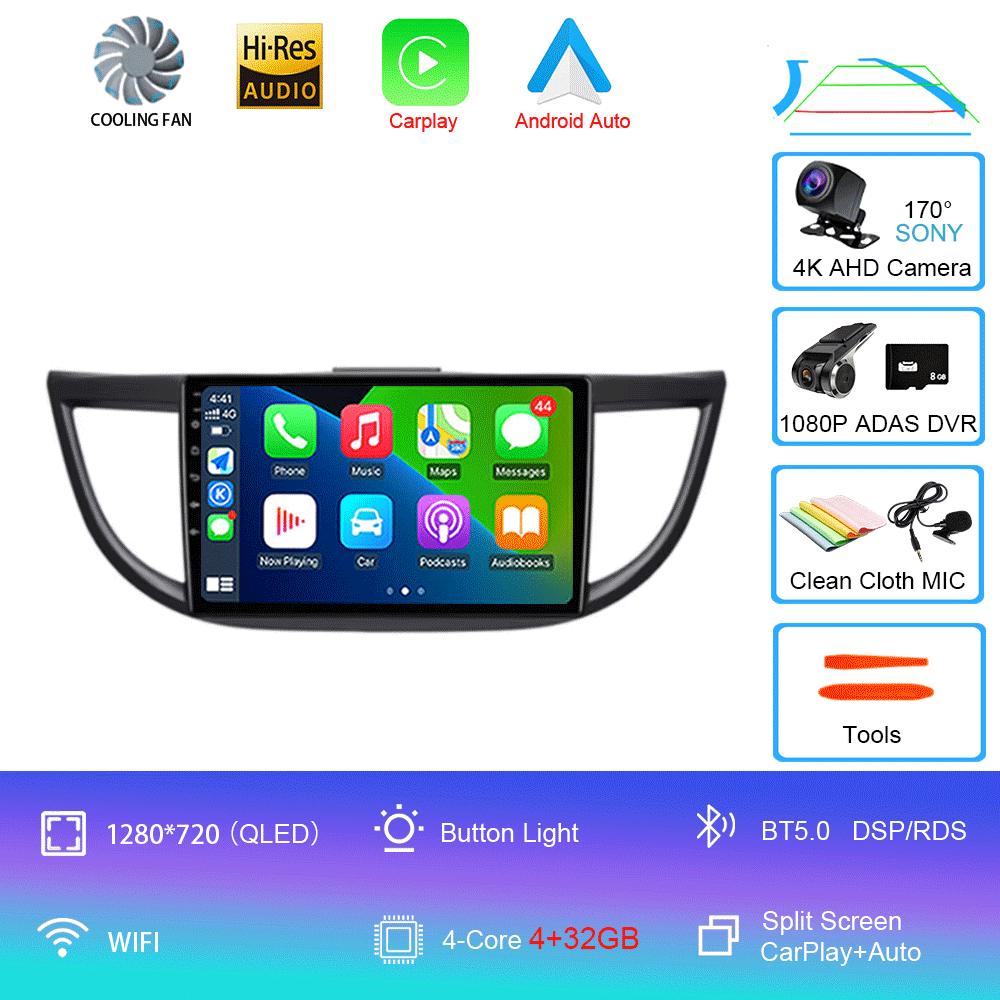 Car Radio Android 14 Carplay Auto Multimedia Player For Honda CRV CR-V 2012-2016 WIFI+4G DSP Autoradio Stereo 2din Head Unit