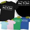 Autism Periodic Elements Awareness Mens Womens Boys Girls T-Shirt Mens Womens Tees Tops Tee Top-AD