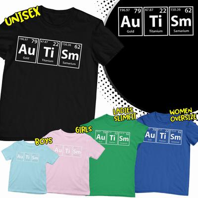 Autism Periodic Elements Awareness Mens Womens Boys Girls T-Shirt Mens Womens Tees Tops Tee Top-AD