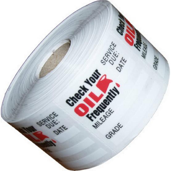 2 Rolls of 500 + 100 Free Total 1100 Stickers Oil Change Reminder Sticker