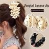 Polka Dot Pleated Cloud Bubble Banana Hair Clip