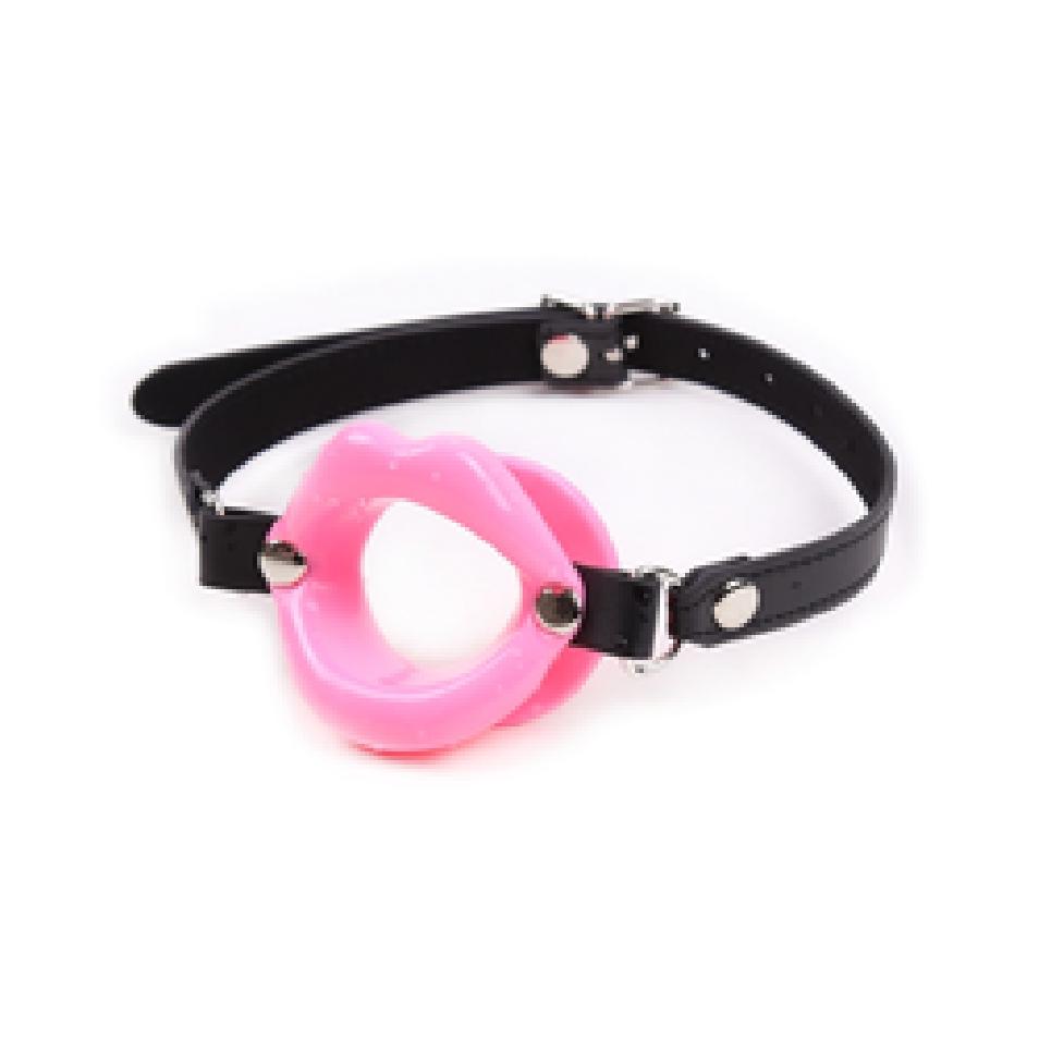 New Soft Lips Shape Mouth Gag Bdsm Open Breathable Leather Play Ball Flirting Mouth Toy Open Mouth Gag Cosplay Bondage Sex