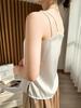 Summer V-Neck Double-Strap Imitation Silk Sleeveless Camisole