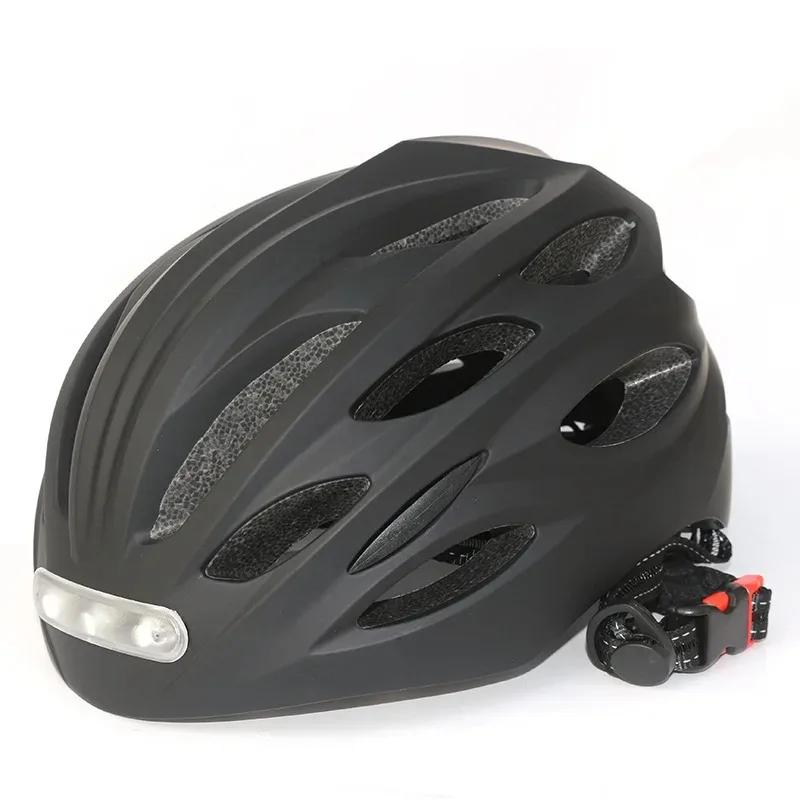 LED Ventilated Bike Helmet with Warning Light, Light Up Safety Helmet for Adult E-Scooter Cycling Skate Electric scooter helmet
