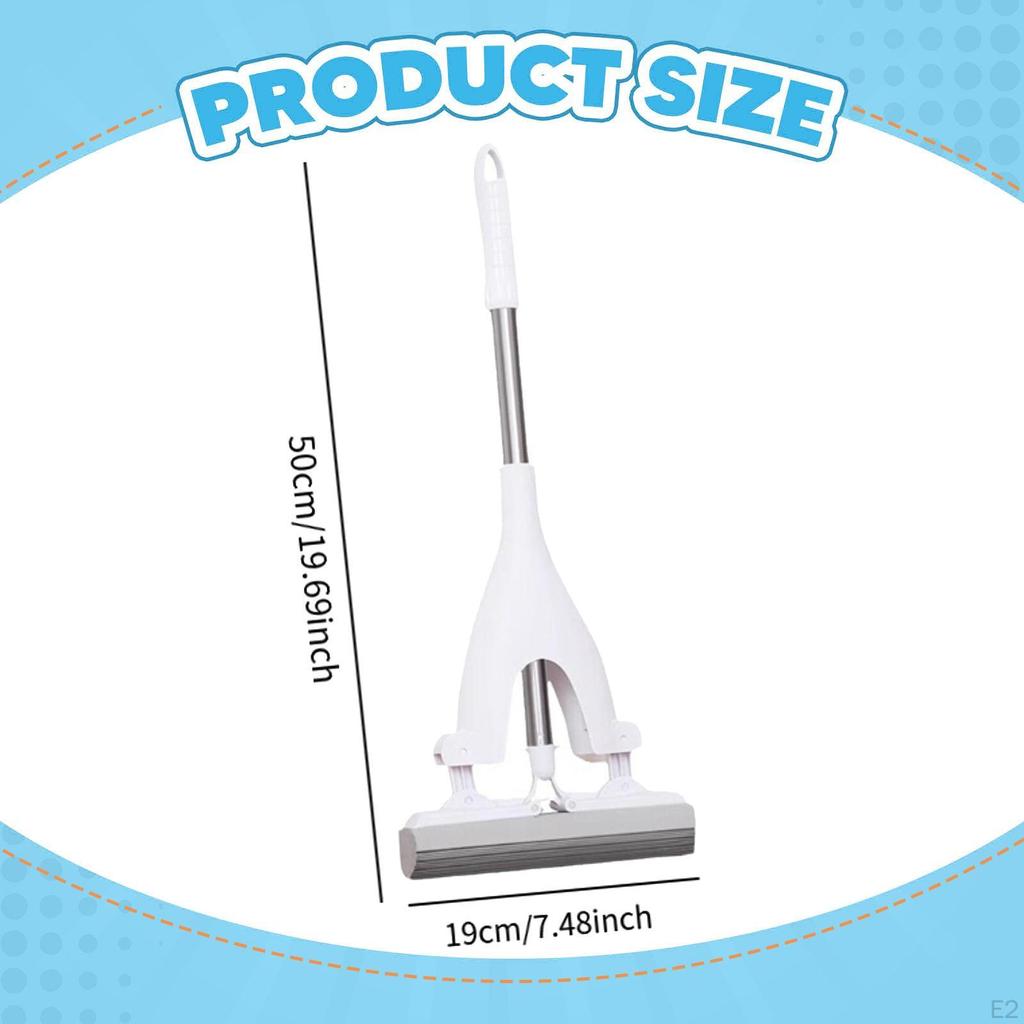 Portable Mini Mop,Small Cleaning Brush,Compact,Wet and Dry Using,Self Short Mop Handle Tool