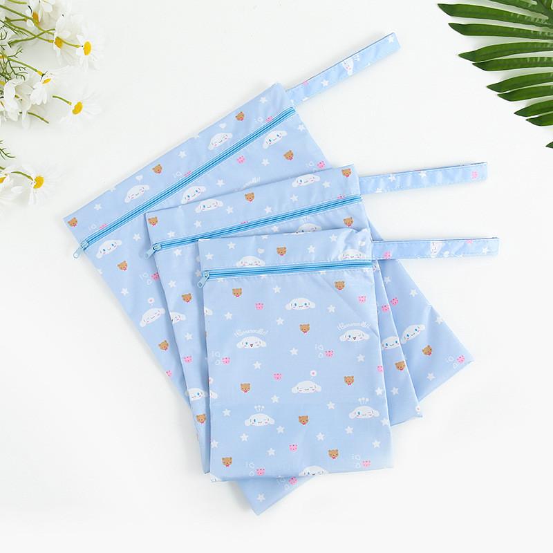 Cute Hello Kitty Kuromi My Melody Pattern Travel Storage Bag Set With Waterproof Material And Multiuse Functionality