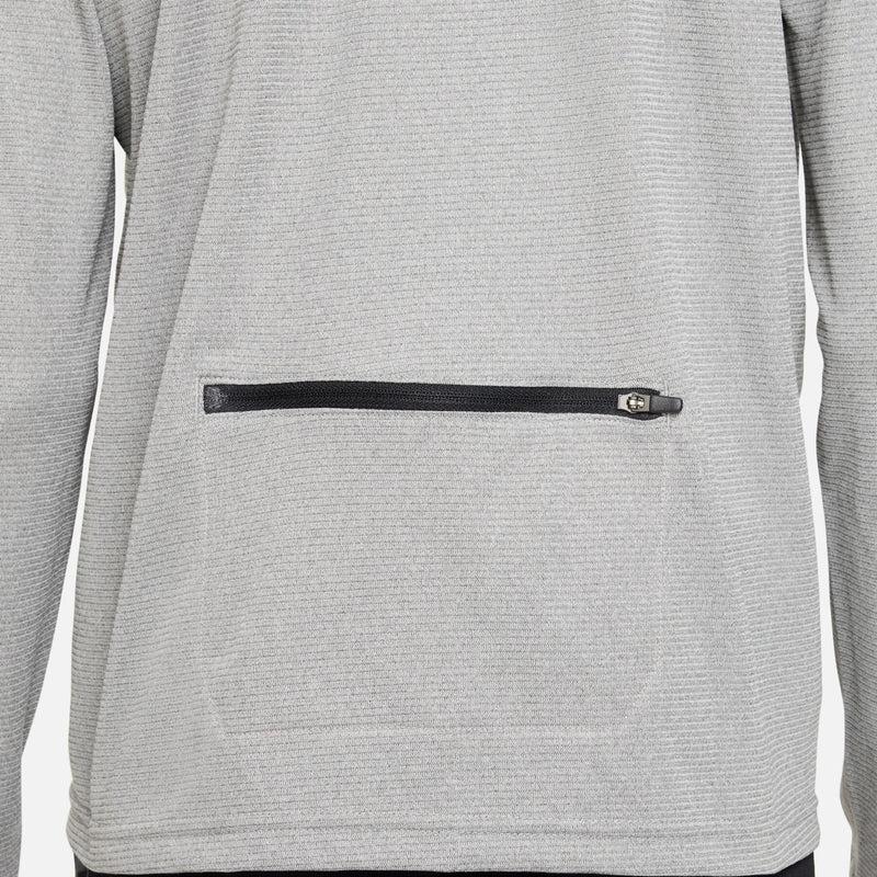 Nike Solid Color Zipper Slim Fit Long Sleeve Polo Shirt Kids Tops Gray DQ9024-091