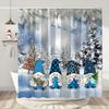 Christmas Shower Curtain Santa Claus Christmas Gifts Snowman Happy Holidays Polyester Shower Curtains Bathroom Deco with Hooks