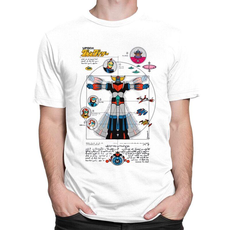 Custom UFO Robot Goldorak Grendizer Tshirt for Men Short Sleeve T Shirt Cool Tshirt Slim Fit 100 Cotton Tees Gift