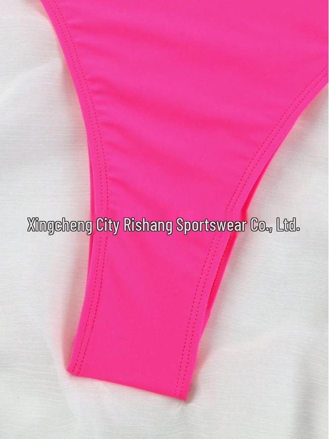 European & American Color Block One-Piece Swimsuit: Sexy, Fresh, High-Waisted, Conservative Design