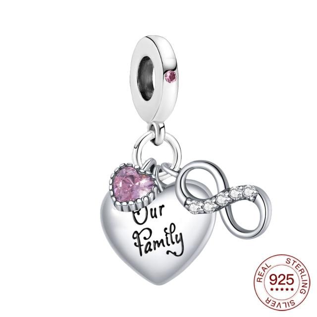 925 Silver Charm Two Tone Wedding Ring Charm Pendant For Original Panjia Necklace Women Fashion Jewelry Gift