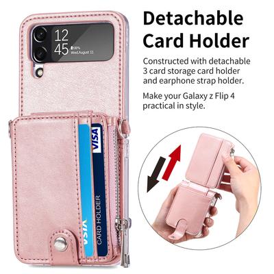 Pentru Samsung Z Flip4 Husă din piele, husă pliabilă, pentru Samsung Galaxy Z Flip4 Flip 3 Flip3 Flip 4, husă anti-cădere pentru telefon