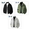 ROMON Men's Casual Stand-Collar Workwear Jacket