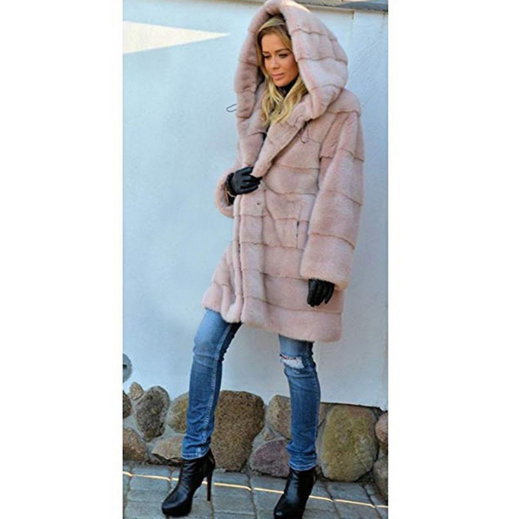 Womens Faux-Fur' Gilet Long Sleeve Waistcoat Body Warmer Jacket Coat Outwear