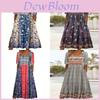 Bohemian Floral Print Maxi Dress With Short Sleeves For Summer Casual Wear