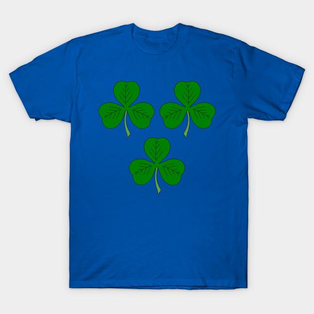 Men Black Print T-shirt Three Shamrocks No-Cut Transfer Paper Print Cotton Tshirt 3XL