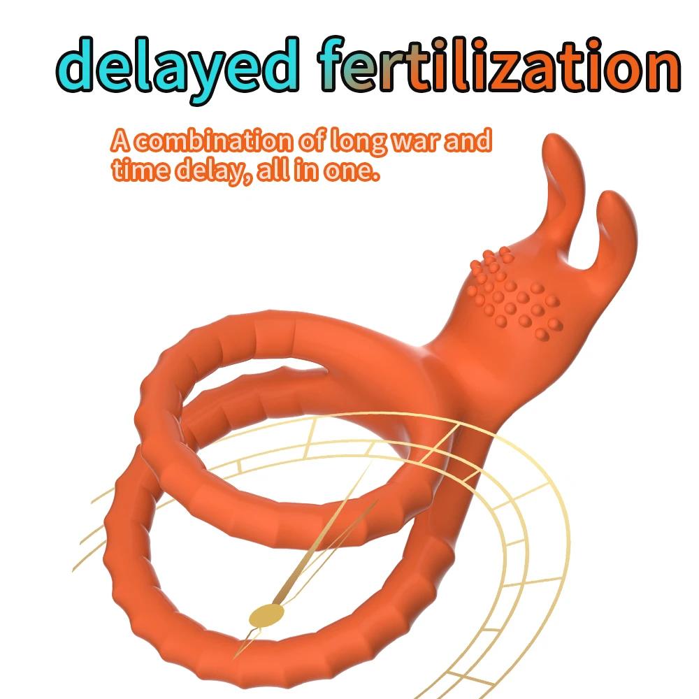 Men's Silicone Penis Ring Clitoris Stimulator Cock Ring Ejaculation Delay Penis Ring Erection Ring Sex Toys for Men Couples