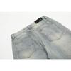 M33 Amiri Men's and Women's American Style Trendy Jeans with Fabric Patches, Holes, Embroidery, Casual and Fashionable High Street Pants