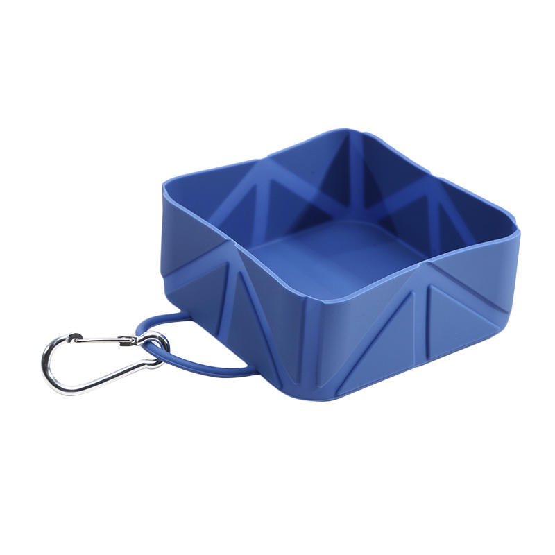 

Lightweight Anti Slip Folding Pet Bowl With Carabiner Portable Travel Camping Dog Feeder Foldable Dog Dish Pet Supplies