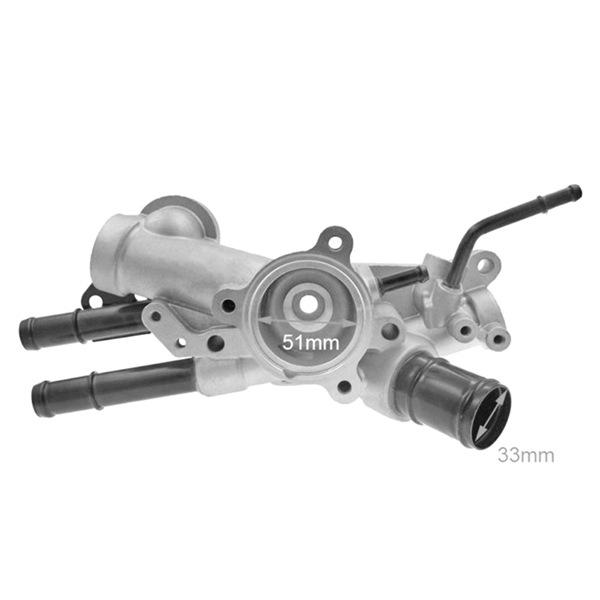 Model 25620-25002 and 25620-25001 Thermostat Housings for Hyundai Sonata and Kia.