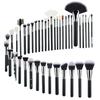 Makeup Artist with 40 Black Makeup Brush Set, Full Set of Makeup Brushes, Beauty Tools with Brush Bag.