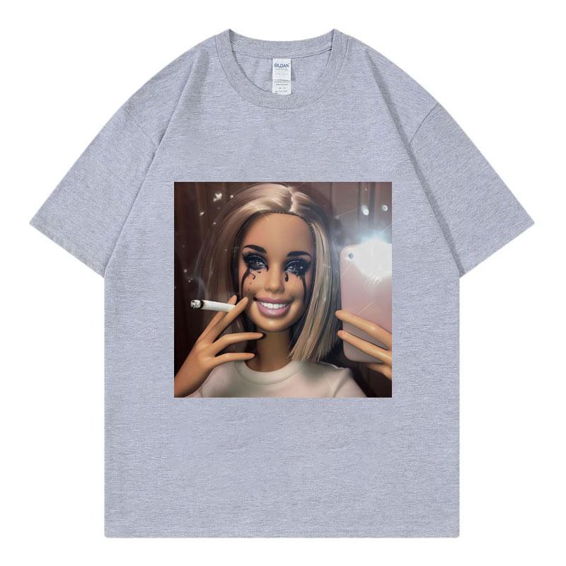 What Is Love  Funny Disgusting Doll Face Meme Tshirt Gothic Fashion Short Sleeve Tshirts Men Women Casual Oversized T Shirts
