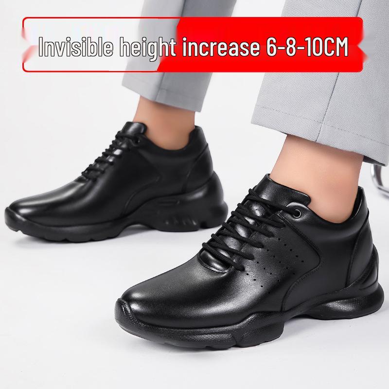 Spring Men's 8CM Height-Boosting Shoes: Trendy, Comfortable Thick Sole Sports & Casual Board Shoes