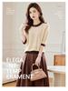 2024 Summer Women's Mid-Sleeve Knitted Pullover: Versatile, Casual Thin Sweater