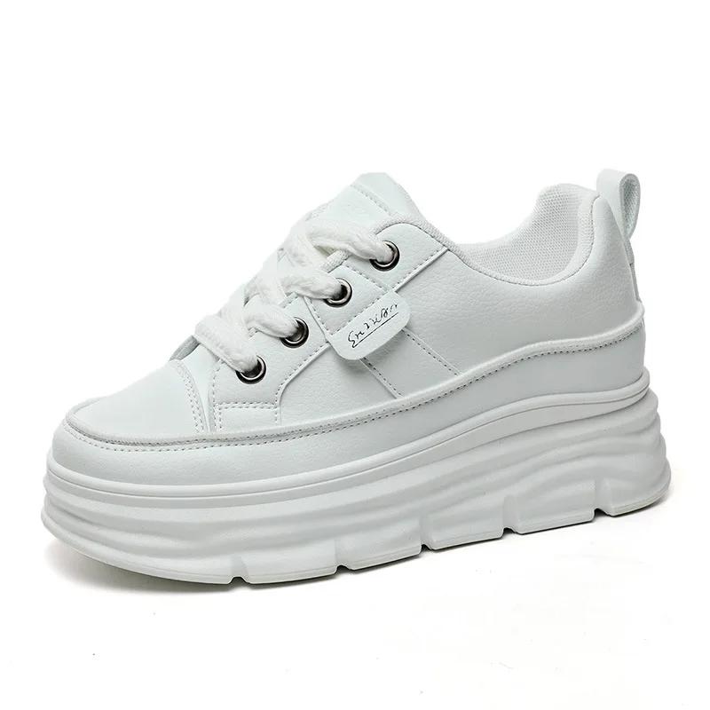 Fashion Luxury Brand Woman High-top Platform Shoes Design New Comfortable Increase Casual Sneakers Flat Shoe Outdoor Female Running Shoe
