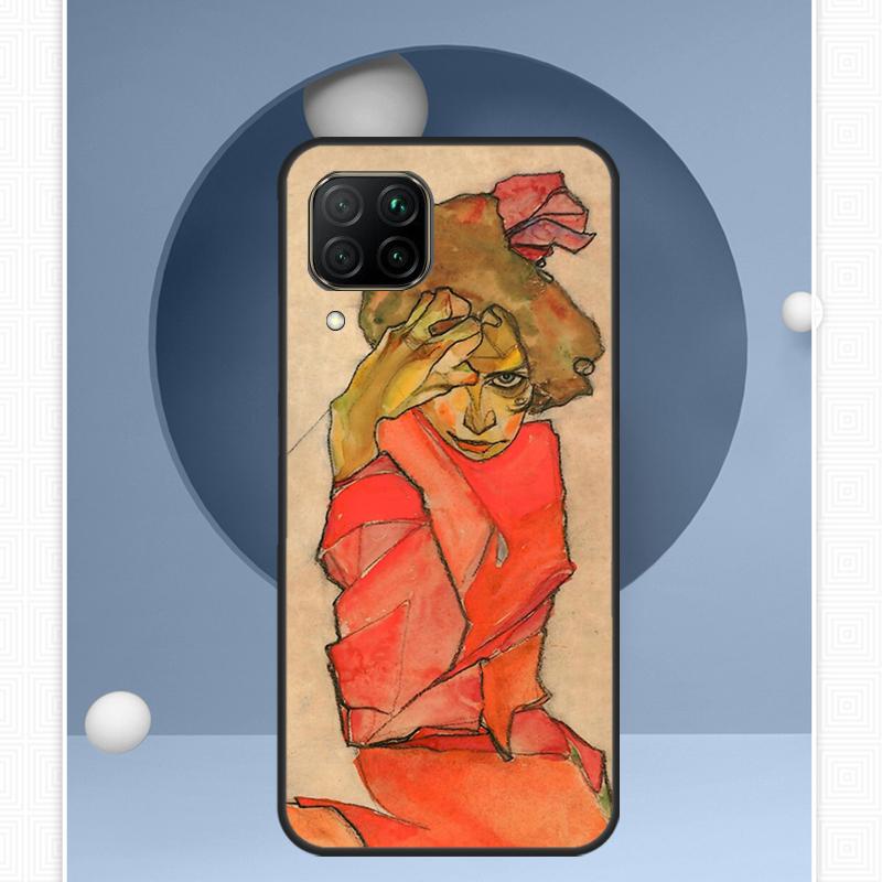 Egon Schiele For Huawei Nova 12i 12s 11i 8i Y91 Y60 Y70 Y72 Y90 Y61 9 10 SE P20 P40 Lite P30 P60 Pro Case