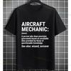 Unisex  Unisexs Funny Aircraft Mechanic Humor Style Graphic TShirt Pure Cotton Sleeve Casual Tshirt for Aviation Enthusiasts
