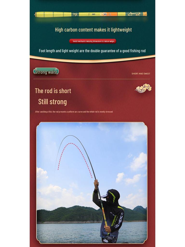 Ultra-Light Ultra-Hard Portable Mini Fishing Rod for Stream, Micro-Lure & Shrimp, Suitable for Children