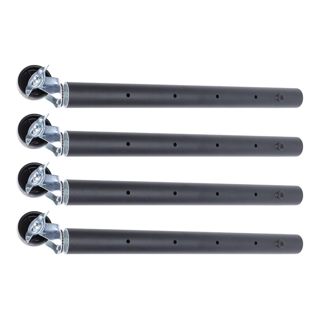 4PCS Furniture Legs with Caster Wheels Heavy Duty Carbon Steel Table Leg Extender Riser for Cabinet