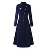 Women's Professional Elegant Mid-length Wool Blend A-line Coat