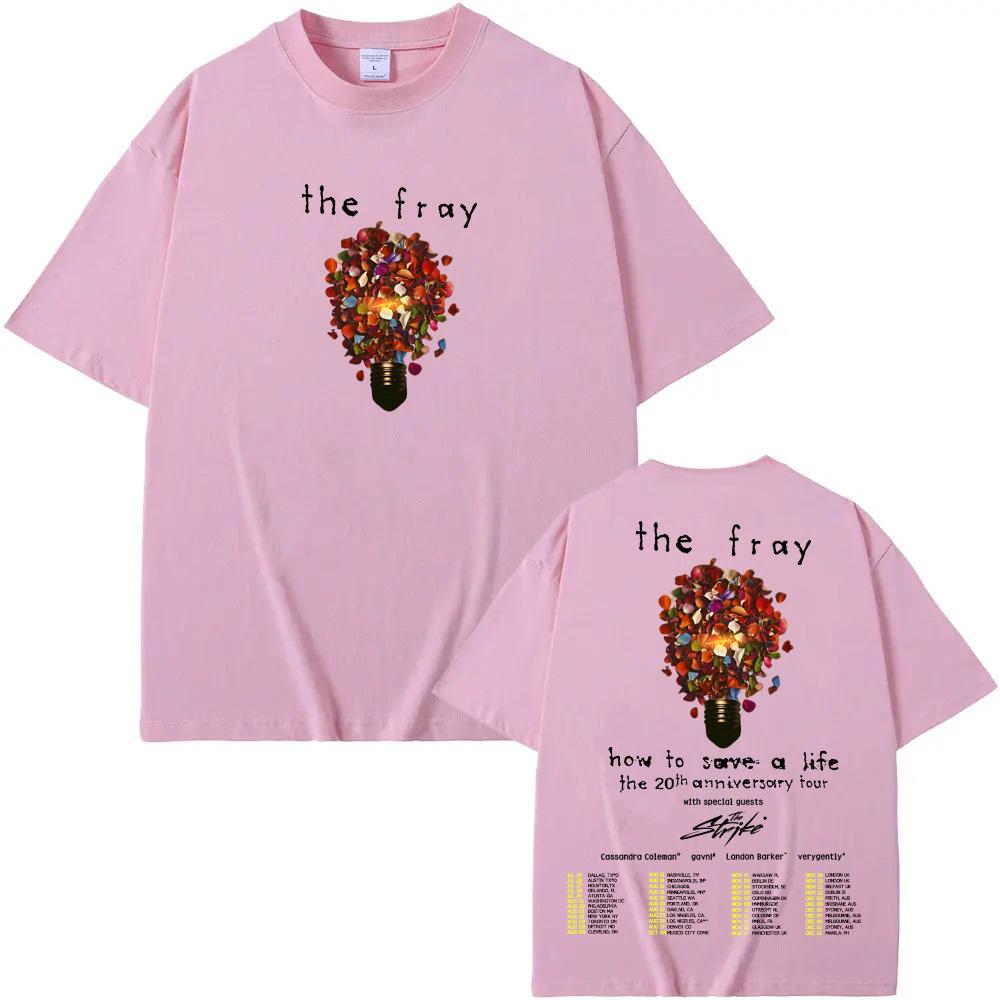 The Fray 2025 TOUR T-shirt Graphic Printing Hip Hop Tee-shirt High Quality 100% Cotton Soft Tshirt Gothic Clothing