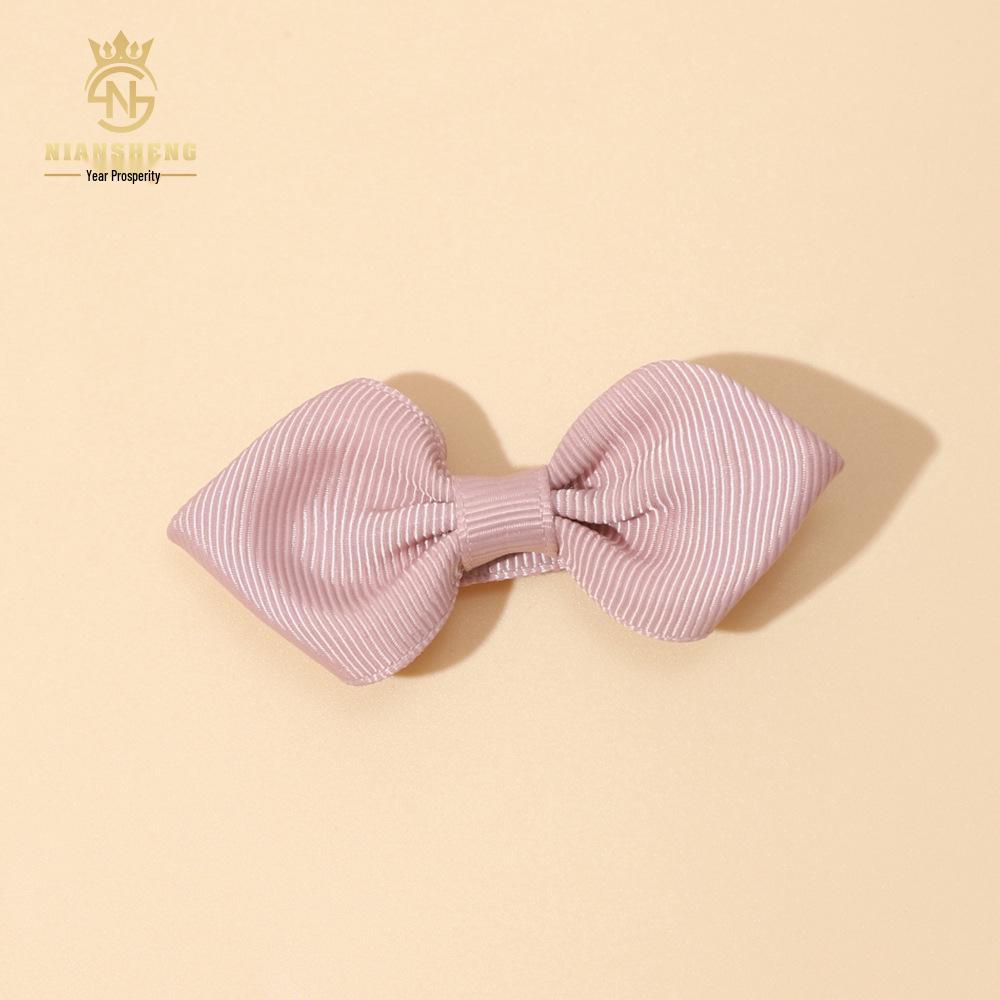 Korean Handmade Pink Bow Hair Clips for Girls