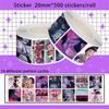 Anime Peripheral Sticker Roll, 500 Peripheral Sealing Stickers DIY Hand Journal Stationery Notebook Decoration Cutting Tape