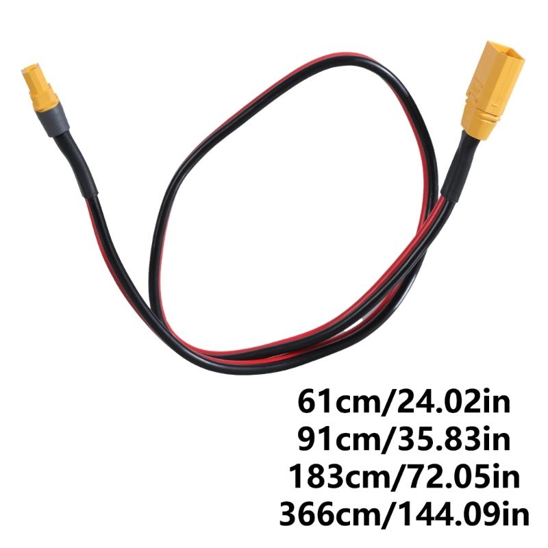 XT60 Buchse auf XT90 Stecker Kabel, 2ft bis 12ft Adapterkabel 12AWG Verlängerungskabel Verlängerkabel für Solarpanel