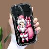 Cute Cartoon Pattern Cream Texture Casing Wavy Edge Soft Silicone Cover Phone Case for Huawei Honor Infinix Tecno iPhone