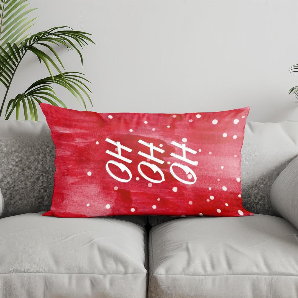 

Декор для дома Веселая красная подушка с горошком Подходит для дивана, спальни, автомобиля Наволочка Подушка Прямоугольная подушка для спины 30x50cm