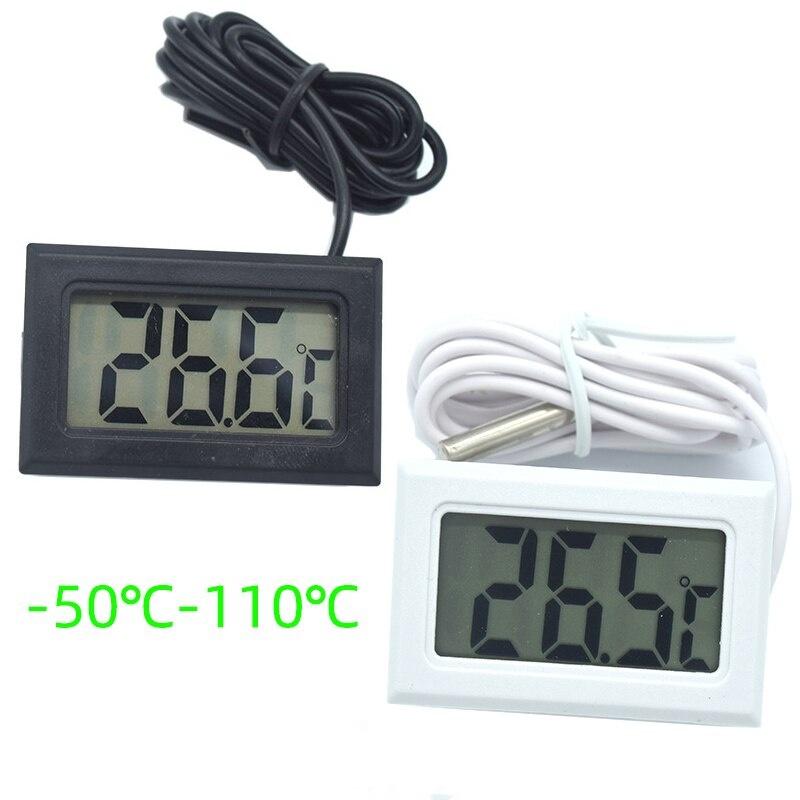Mini LCD digital thermometer used for freezer temperature - 50-110℃ refrigerator thermometer indoor and outdoor waterproof probe