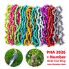PHA 2026 Pigeon Foot Rings Inner Diameter 8mm Aluminum Plastic Bird Parrot Quail Leg Rings with Number Multi-colors 1 Pack/50Pcs