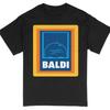 T-shirt Graphique BALDI Bleu et Orange Style Vintage, Esthétique Rétro Décontracté