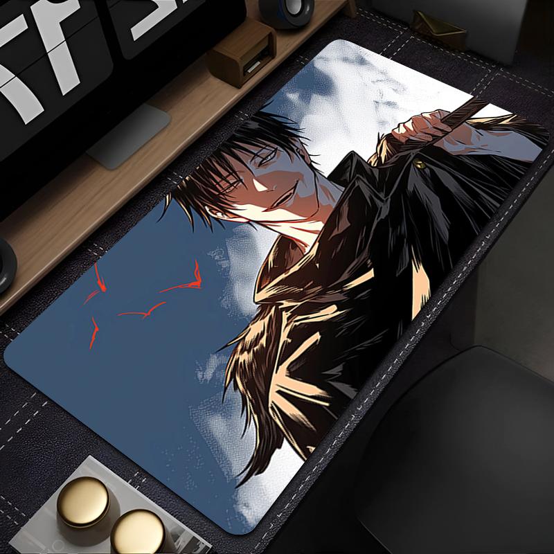 Household Goods Gaming Mousepads Mouse Mat Big Desk Mats NonSlip Rubber Mouse Pad Jujutsu Kaisen Toji Fushiguro Keyboard Pad